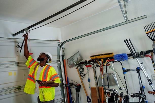 Professional Garage Door Panel Replacement technician working in Castle Pines Village, CO